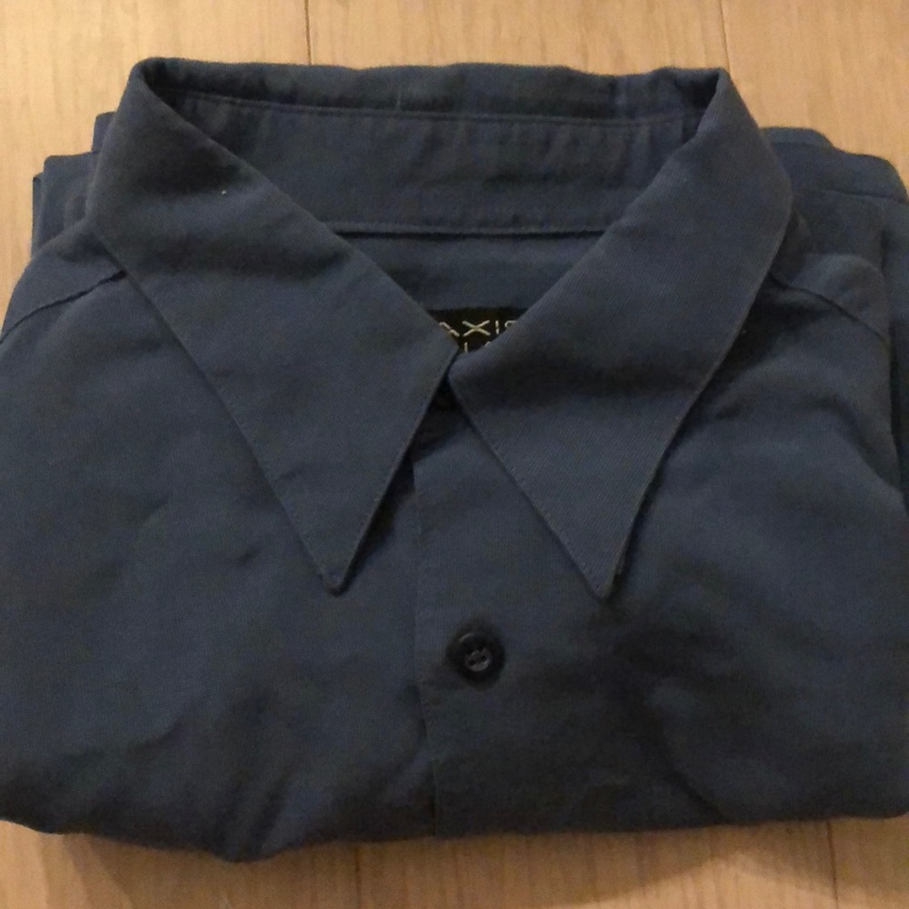 Axis  M  Blue Button Up Dress Shirt